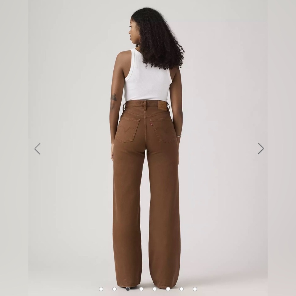 NWT- Levi's Wide-Leg High-Rise Jeans - Brown